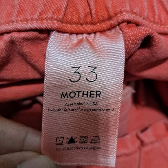 Mother The Springy Boho Flaterring Hot Coral Ankle Jean Size 33 - Picture 6 of 13